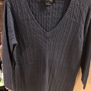 August Silk blue sweater medium